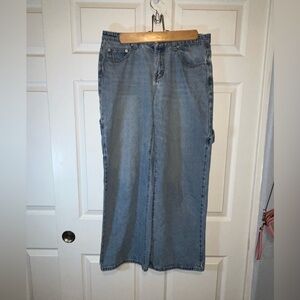 Edikted Light Blue Wide Jeans